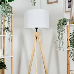 Lampes En Tissu-hofstein Bassagoda Lampadaire Écru, 1 lumière