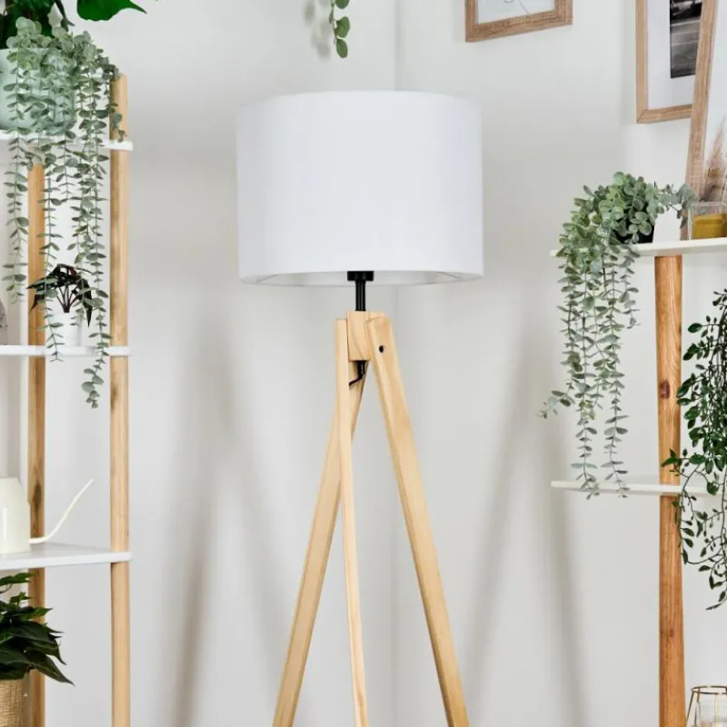 Lampes En Tissu-hofstein Bassagoda Lampadaire Écru, 1 lumière