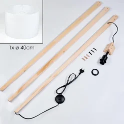 Lampes En Tissu-hofstein Bassagoda Lampadaire Écru, 1 lumière