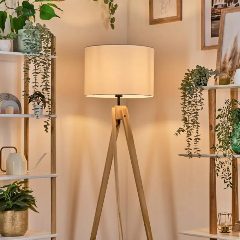 Lampes En Tissu-hofstein Bassagoda Lampadaire Écru, 1 lumière