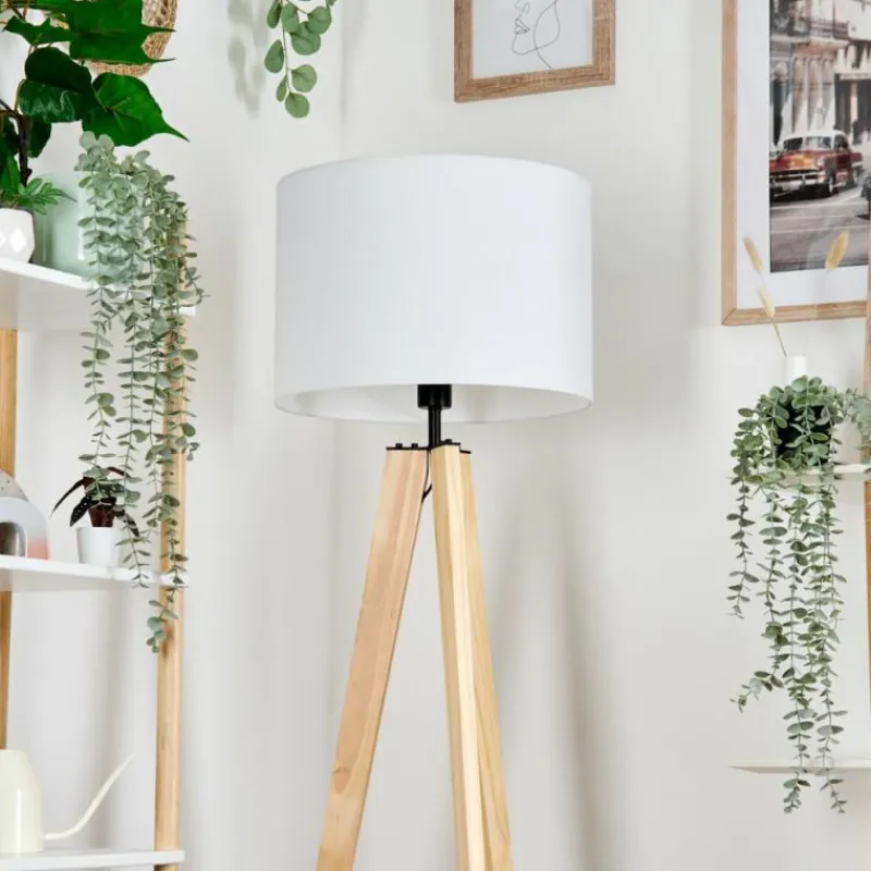 Lampes En Tissu-hofstein Bassagoda Lampadaire Écru, 1 lumière