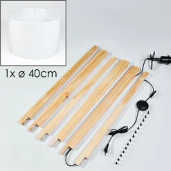 Lampes En Tissu-hofstein Bassagoda Lampadaire Écru, 1 lumière