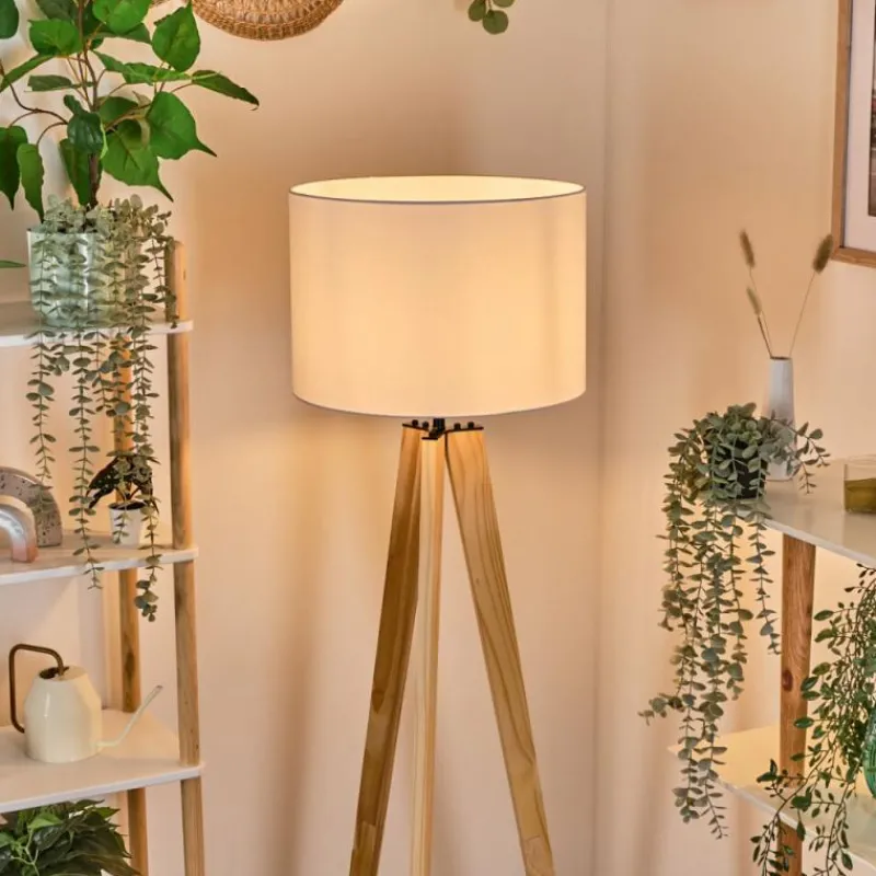 Lampes En Tissu-hofstein Bassagoda Lampadaire Écru, 1 lumière