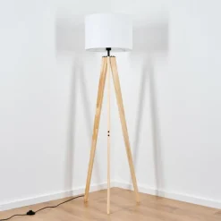 Lampes En Tissu-hofstein Bassagoda Lampadaire Écru, 1 lumière