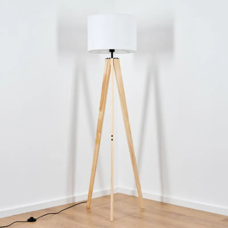 Lampes En Tissu-hofstein Bassagoda Lampadaire Écru, 1 lumière