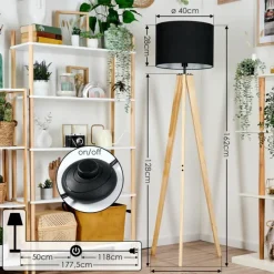 Lampes En Tissu-hofstein Bassagoda Lampadaire Écru, 1 lumière