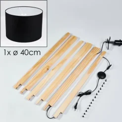 Lampes En Tissu-hofstein Bassagoda Lampadaire Écru, 1 lumière