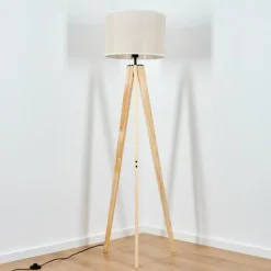 Lampes En Tissu-hofstein Bassagoda Lampadaire Écru, 1 lumière