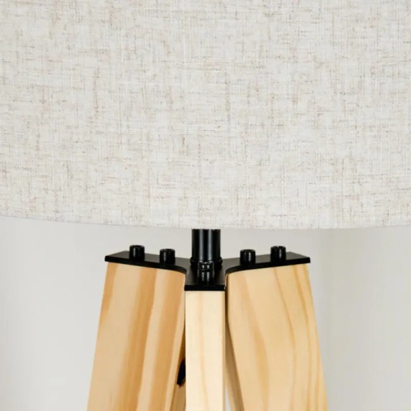 Lampes En Tissu-hofstein Bassagoda Lampadaire Écru, 1 lumière