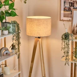 Lampes En Tissu-hofstein Bassagoda Lampadaire Écru, 1 lumière