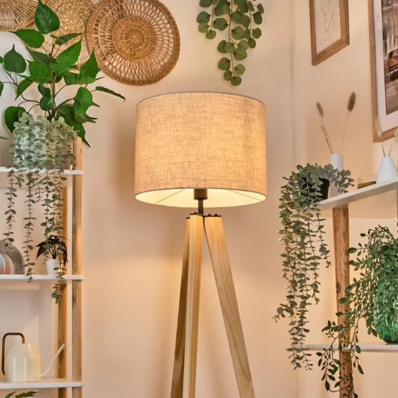 Lampes En Tissu-hofstein Bassagoda Lampadaire Écru, 1 lumière