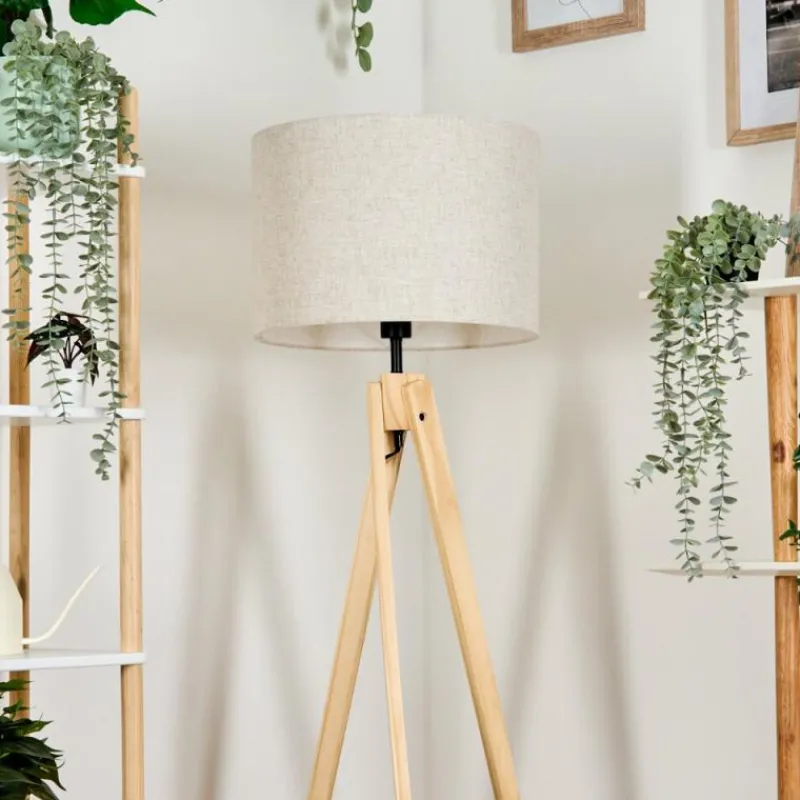 Lampes En Tissu-hofstein Bassagoda Lampadaire Écru, 1 lumière