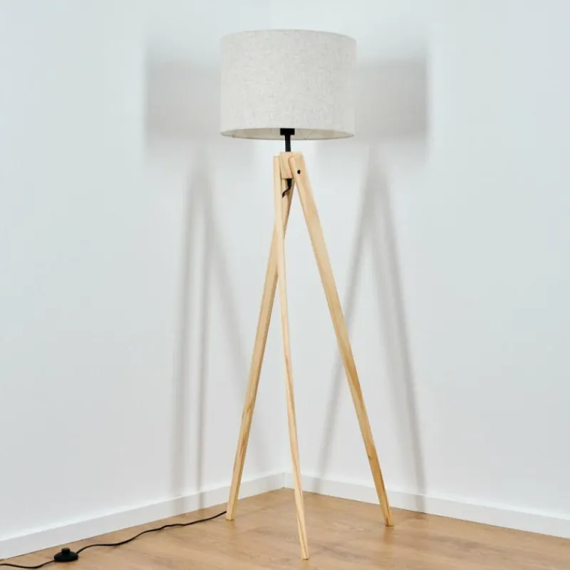 Lampes En Tissu-hofstein Bassagoda Lampadaire Écru, 1 lumière