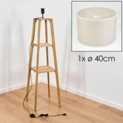 Lampes En Tissu-hofstein Bassagoda Lampadaire Écru, 1 lumière