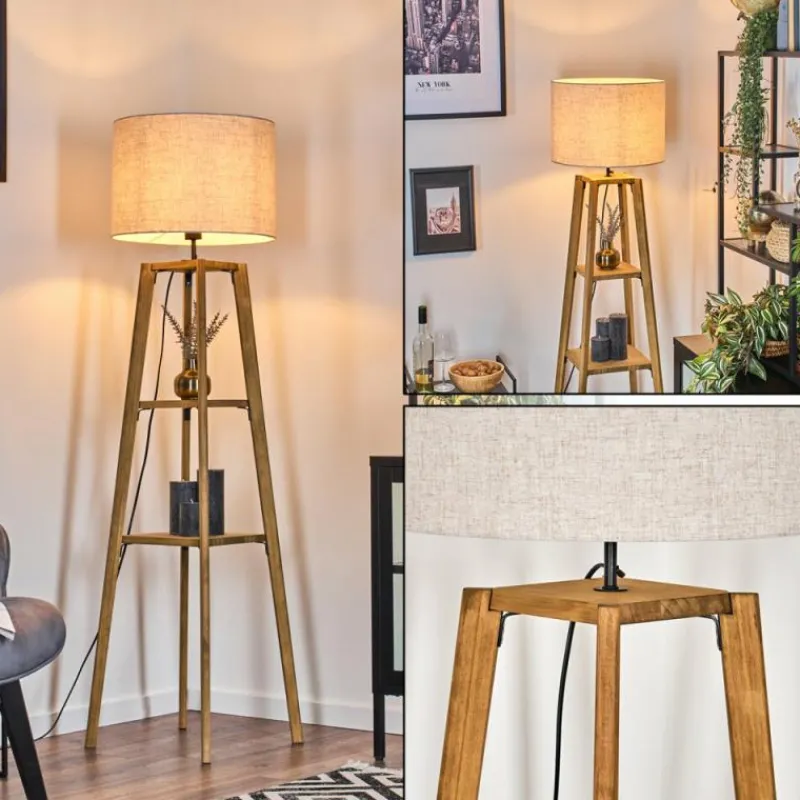 Lampes En Tissu-hofstein Bassagoda Lampadaire Écru, 1 lumière