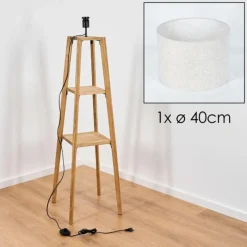 Lampes En Tissu-hofstein Bassagoda Lampadaire Écru, 1 lumière