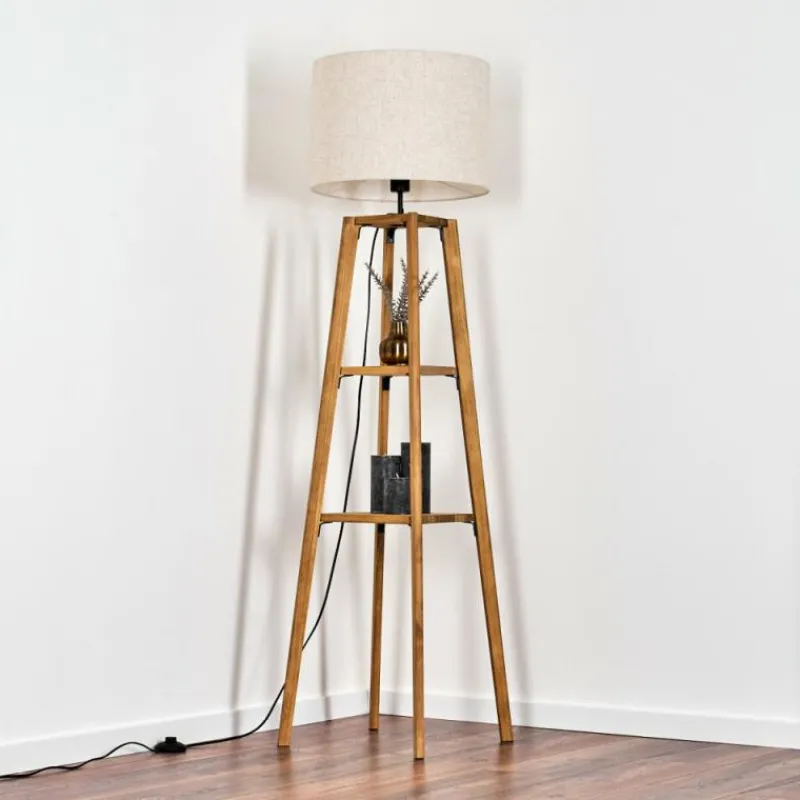 Lampes En Tissu-hofstein Bassagoda Lampadaire Écru, 1 lumière