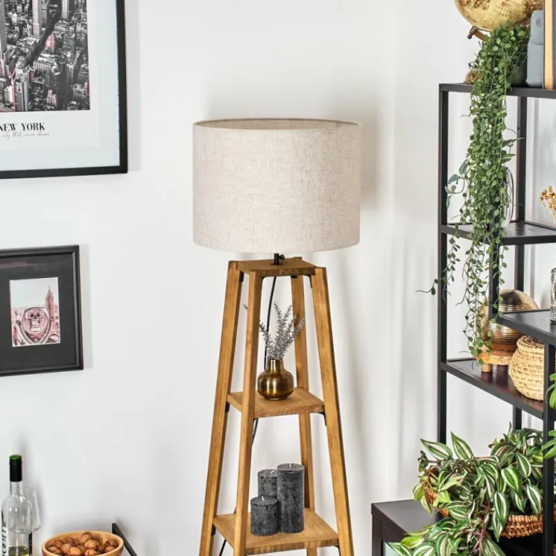 Lampes En Tissu-hofstein Bassagoda Lampadaire Écru, 1 lumière