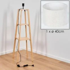 Lampes En Tissu-hofstein Bassagoda Lampadaire Écru, 1 lumière