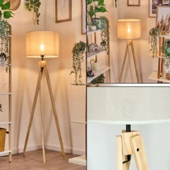 Lampes En Tissu-hofstein Bassagoda Lampadaire Écru, 1 lumière