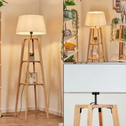 Lampes En Tissu-hofstein Bassagoda Lampadaire Écru, 1 lumière