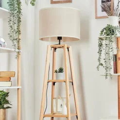 Lampes En Tissu-hofstein Bassagoda Lampadaire Écru, 1 lumière