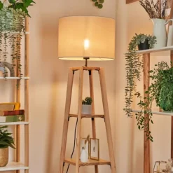 Lampes En Tissu-hofstein Bassagoda Lampadaire Écru, 1 lumière