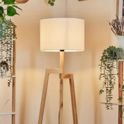 Lampes En Tissu-hofstein Bassagoda Lampadaire Écru, 1 lumière