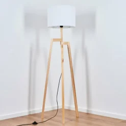 Lampes En Tissu-hofstein Bassagoda Lampadaire Écru, 1 lumière