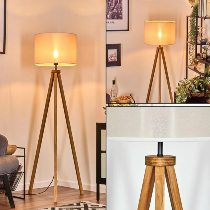 Lampes En Tissu-hofstein Bassagoda Lampadaire Écru, 1 lumière