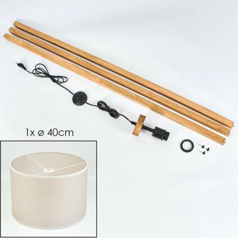 Lampes En Tissu-hofstein Bassagoda Lampadaire Écru, 1 lumière