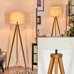 Lampes En Tissu-hofstein Bassagoda Lampadaire Écru, 1 lumière