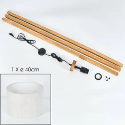 Lampes En Tissu-hofstein Bassagoda Lampadaire Écru, 1 lumière