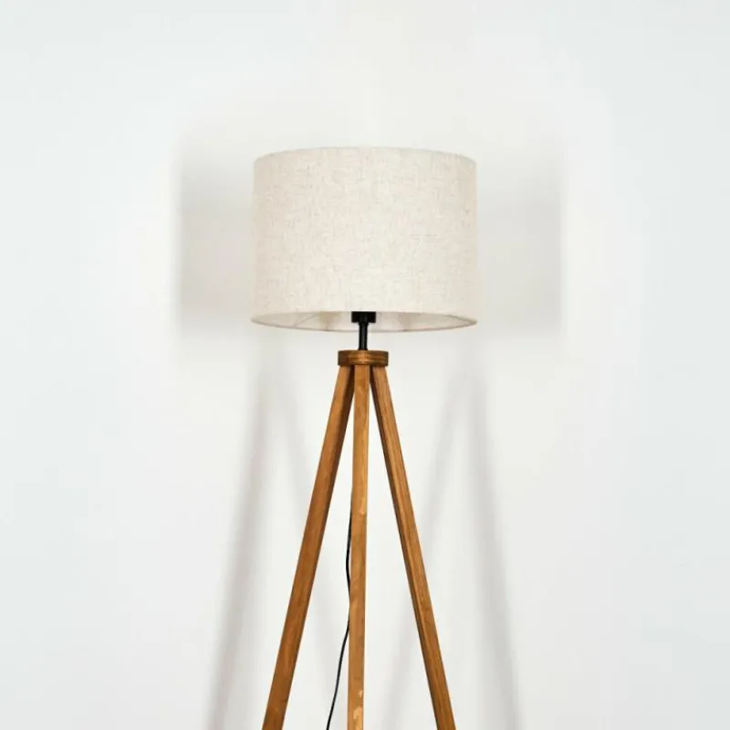 Lampes En Tissu-hofstein Bassagoda Lampadaire Écru, 1 lumière