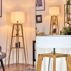 Lampes En Tissu-hofstein Bassagoda Lampadaire Écru, 1 lumière