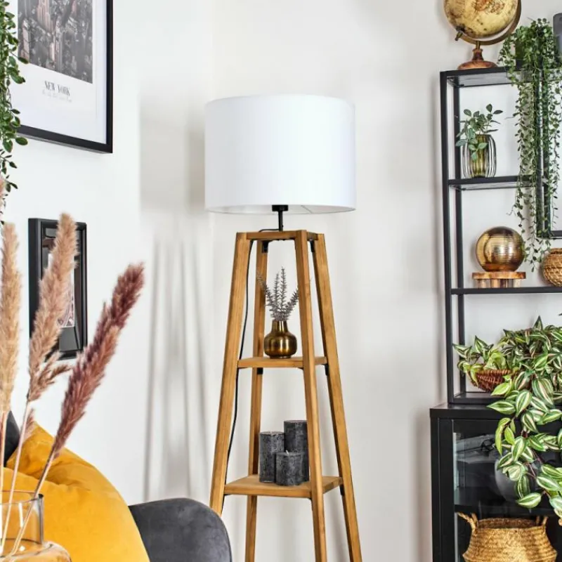 Lampes En Tissu-hofstein Bassagoda Lampadaire Écru, 1 lumière