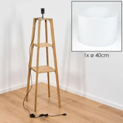 Lampes En Tissu-hofstein Bassagoda Lampadaire Écru, 1 lumière