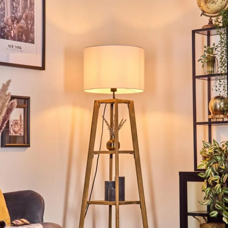 Lampes En Tissu-hofstein Bassagoda Lampadaire Écru, 1 lumière