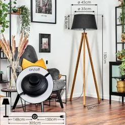 Lampes En Tissu-hofstein Bassagoda Lampadaire Écru, 1 lumière