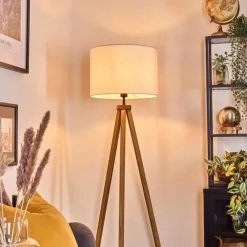 Lampes En Tissu-hofstein Bassagoda Lampadaire Écru, 1 lumière