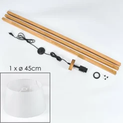 Lampes En Tissu-hofstein Bassagoda Lampadaire Écru, 1 lumière