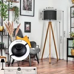 Lampes En Tissu-hofstein Bassagoda Lampadaire Écru, 1 lumière