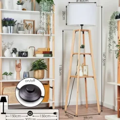 Lampes En Tissu-hofstein Bassagoda Lampadaire Écru, 1 lumière