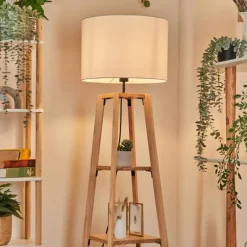 Lampes En Tissu-hofstein Bassagoda Lampadaire Écru, 1 lumière