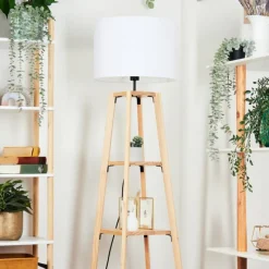 Lampes En Tissu-hofstein Bassagoda Lampadaire Écru, 1 lumière