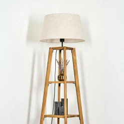 Lampes En Tissu-hofstein Bassagoda Lampadaire Écru, 1 lumière