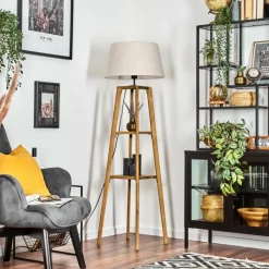 Lampes En Tissu-hofstein Bassagoda Lampadaire Écru, 1 lumière