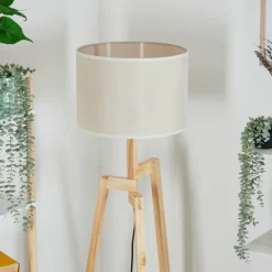 Lampes En Tissu-hofstein Bassagoda Lampadaire Écru, 1 lumière