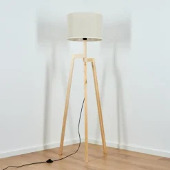 Lampes En Tissu-hofstein Bassagoda Lampadaire Écru, 1 lumière