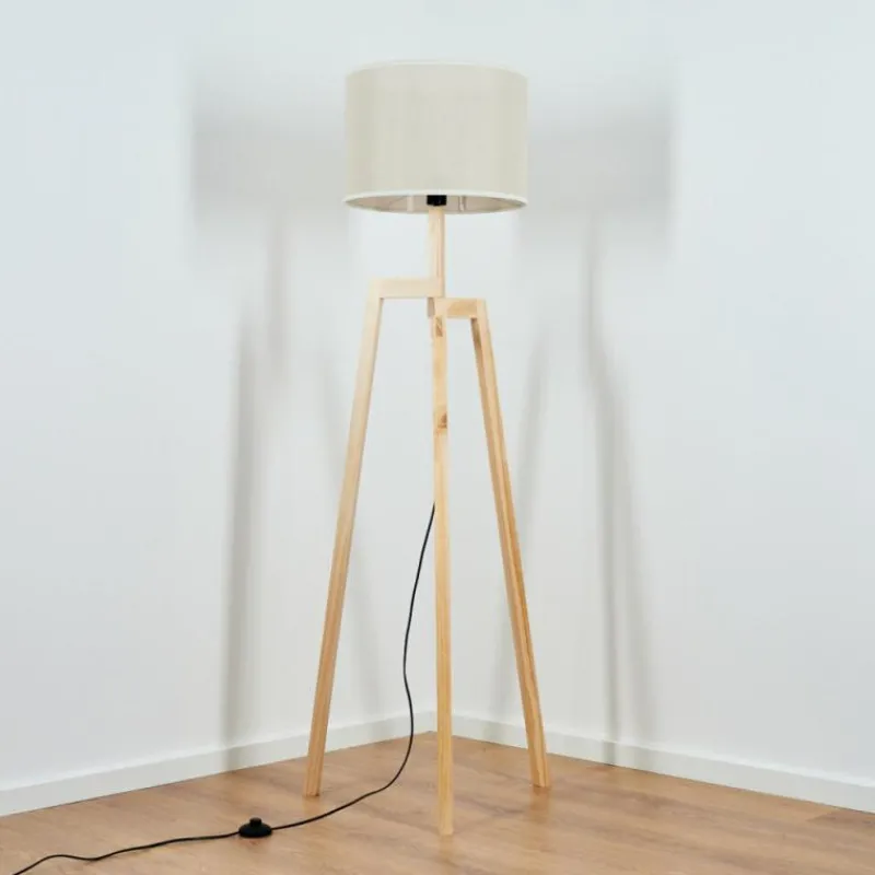 Lampes En Tissu-hofstein Bassagoda Lampadaire Écru, 1 lumière